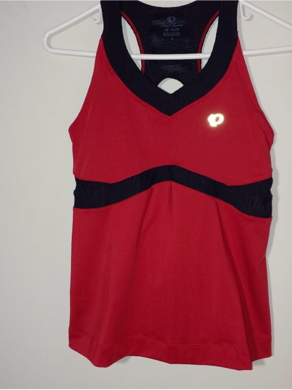 Pearl Izumi Elite Tri Cycling Singlet Tank Size L in Red & Black